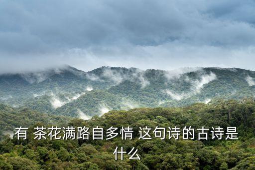 有 茶花滿路自多情 這句詩(shī)的古詩(shī)是什么