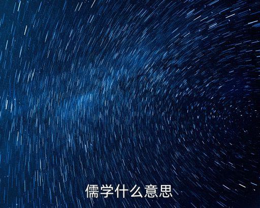 儒學(xué)什么意思