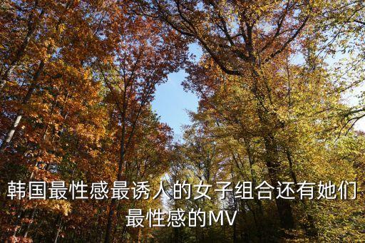 韓國最性感最誘人的女子組合還有她們最性感的MV