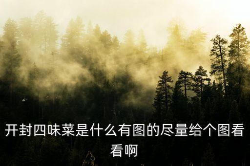 四味菜，開封四味菜是什么有圖的盡量給個圖看看啊