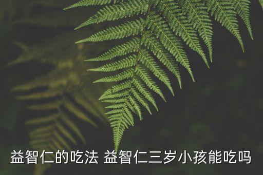 鹽益智仁，鹽益智仁和益智仁藥用作用一樣嗎