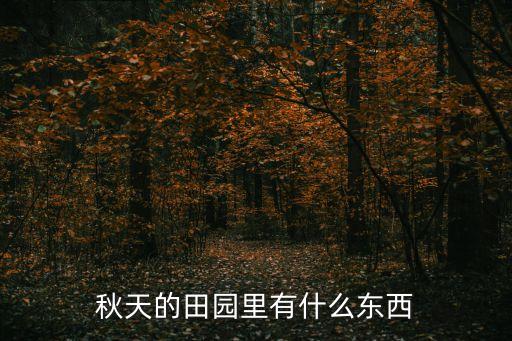 秋天的田園里有什么東西