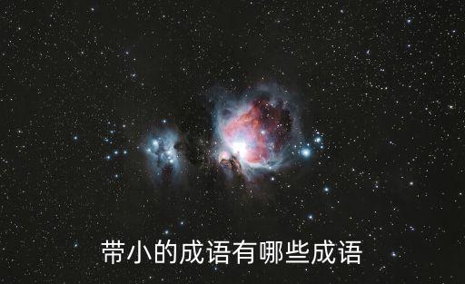 小的成語，描寫大小的成語有哪些