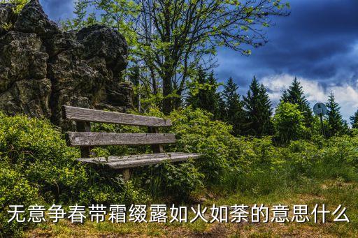 無意爭(zhēng)春帶霜綴露如火如荼的意思什么