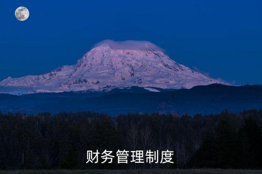 財務制度范本，財務管理制度