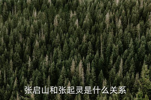 張啟山和張起靈是什么關系