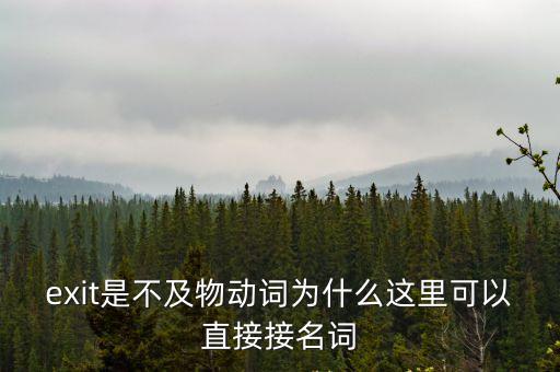 exited，exit 的動詞形式是什么