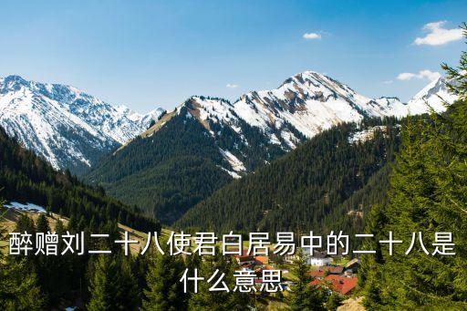 醉贈劉二十八使君白居易中的二十八是什么意思