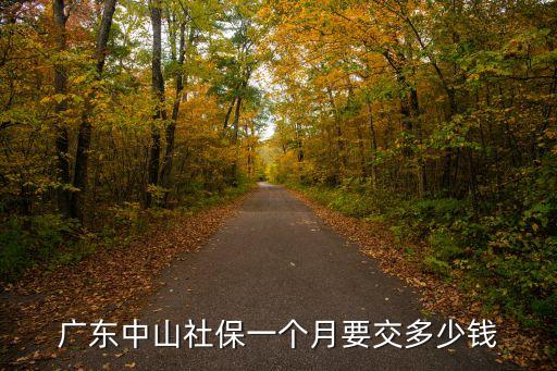 廣東中山社保一個月要交多少錢