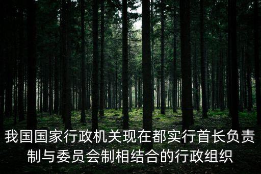 我國國家行政機關現在都實行首長負責制與委員會制相結合的行政組織