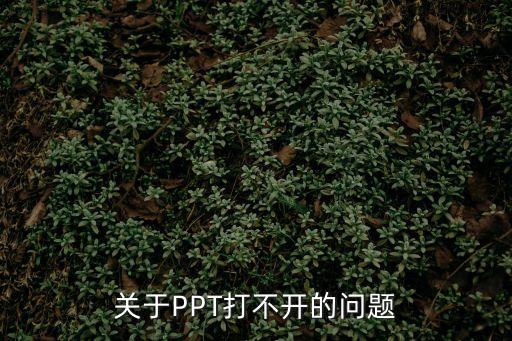 關于PPT打不開的問題