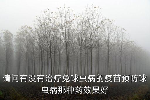 請問有沒有治療兔球蟲病的疫苗預防球蟲病那種藥效果好