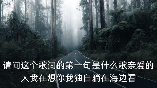 親愛的我在想你，請問這個歌詞的第一句是什么歌親愛的人我在想你我獨自躺在海邊看