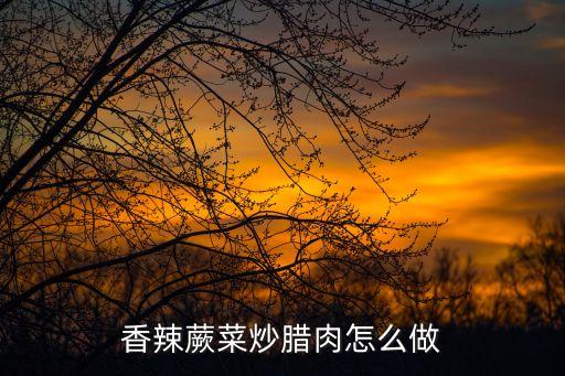 蕨菜炒臘肉，蕨菜干炒臘肉怎么做
