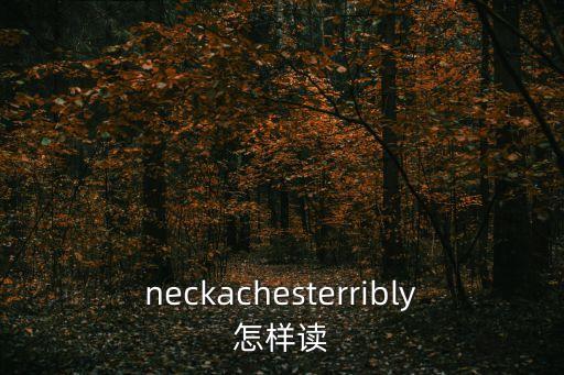 neckachesterribly怎樣讀