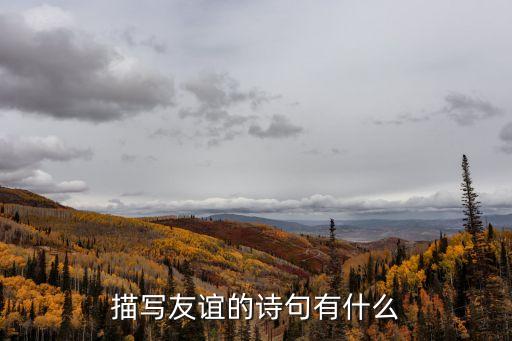 描寫友誼的詩句有什么