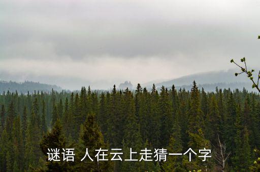 謎語 人在云上走猜一個字