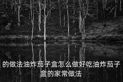 的做法油炸茄子盒怎么做好吃油炸茄子盒的家常做法