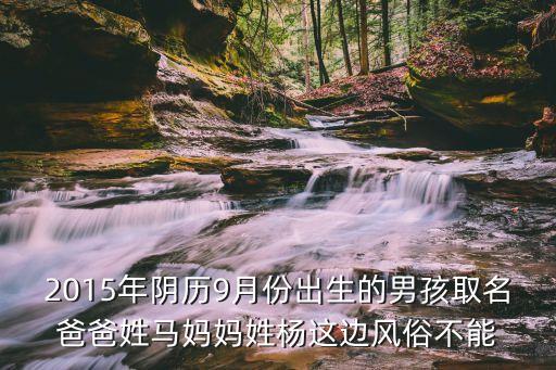 2015年陰歷9月份出生的男孩取名爸爸姓馬媽媽姓楊這邊風俗不能