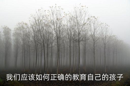 我們應該如何正確的教育自己的孩子