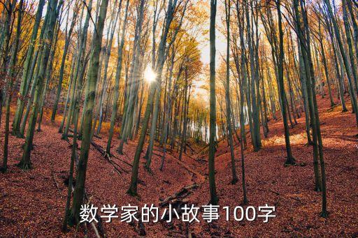 數學家的故事，數學家的小故事100字