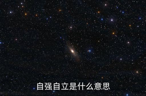 自強(qiáng)自立是什么意思