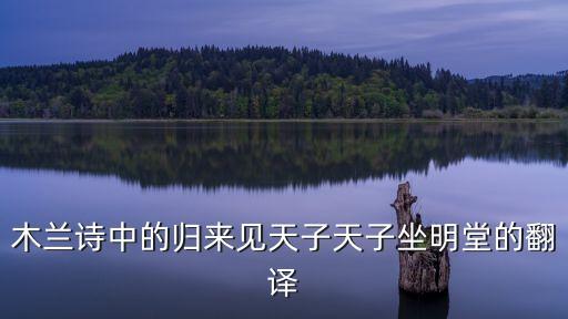 木蘭詩(shī)中的歸來見天子天子坐明堂的翻譯