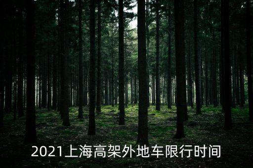 2021上海高架外地車限行時間