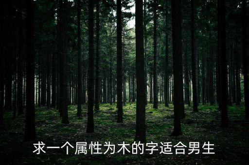五行屬木的字男孩用字，求一個屬性為木的字適合男生