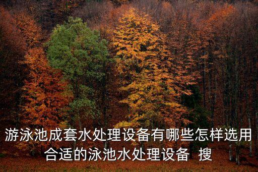 游泳池成套水處理設備有哪些怎樣選用合適的泳池水處理設備  搜