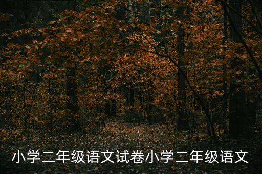 二年級上冊語文試卷，小學二年級的語文試卷家長最佳意見