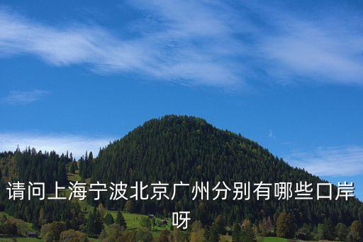 請問上海寧波北京廣州分別有哪些口岸呀