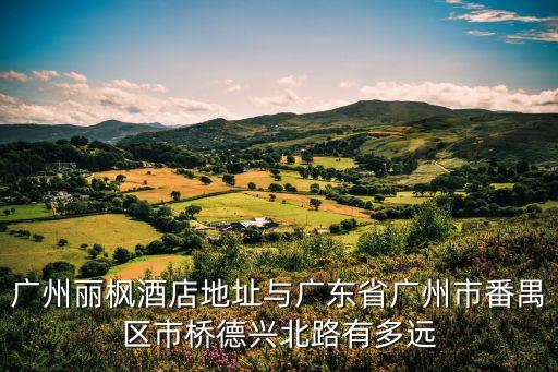 廣州麗楓酒店地址與廣東省廣州市番禺區市橋德興北路有多遠