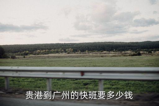 貴港到廣州的快班要多少錢
