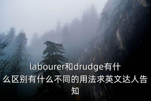 labourer和drudge有什么區(qū)別有什么不同的用法求英文達人告知
