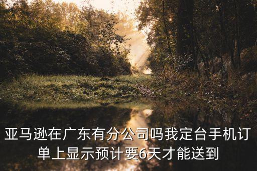 亞馬遜在廣東有分公司嗎我定臺手機訂單上顯示預計要6天才能送到
