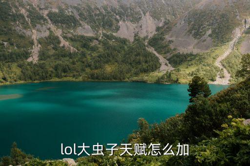 大蟲子天賦，求上單大蟲子天賦符文跪求