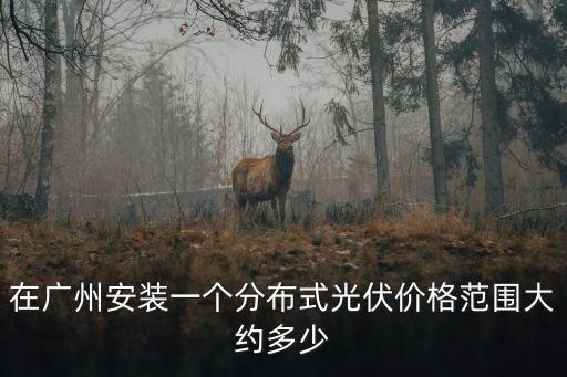 廣州從化安裝一個光伏并網(wǎng)發(fā)電，在廣州安裝一個分布式光伏價格范圍大約多少