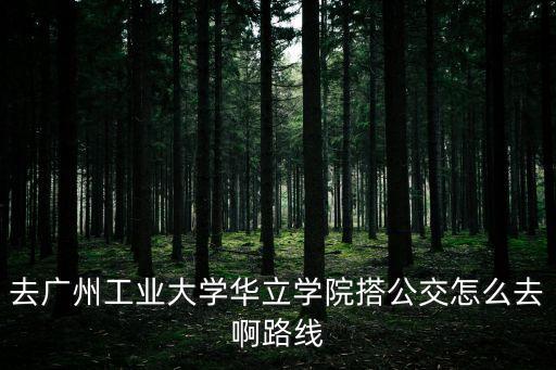 去廣州工業大學華立學院搭公交怎么去啊路線