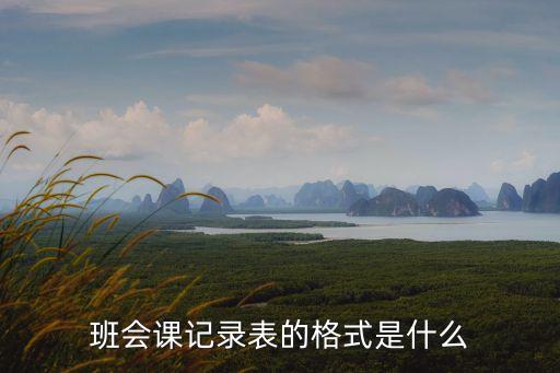 班會(huì)課記錄表的格式是什么