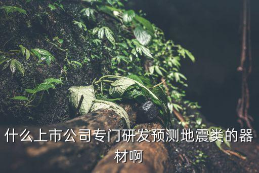 廣州港瑞消防招聘，什么上市公司專門研發預測地震類的器材啊