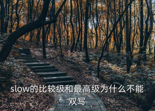 slow的比較級，slow的比較級和最高級為什么不能雙寫