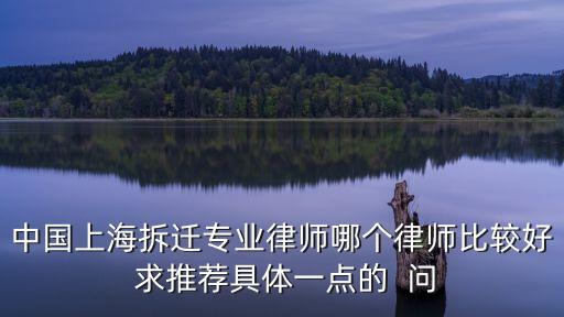 中國上海拆遷專業律師哪個律師比較好 求推薦具體一點的  問