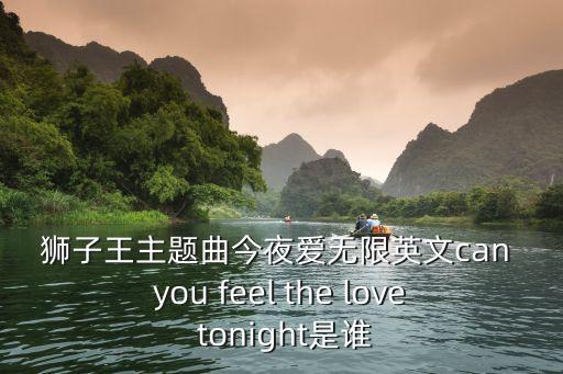 今夜愛無限，今夜愛無限的主唱是誰