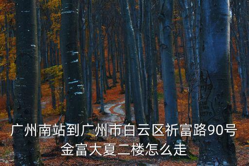 廣州南站二樓怎么導航，廣州南站到廣州市白云區祈富路90號金富大夏二樓怎么走
