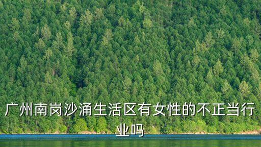 廣州南崗沙涌生活區(qū)有女性的不正當(dāng)行業(yè)嗎