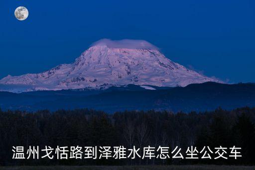 澤雅水庫，溫州戈恬路到澤雅水庫怎么坐公交車