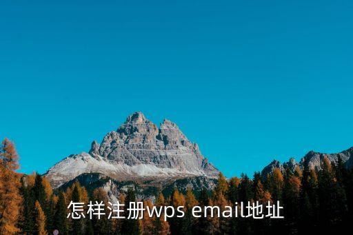 怎樣注冊wps email地址