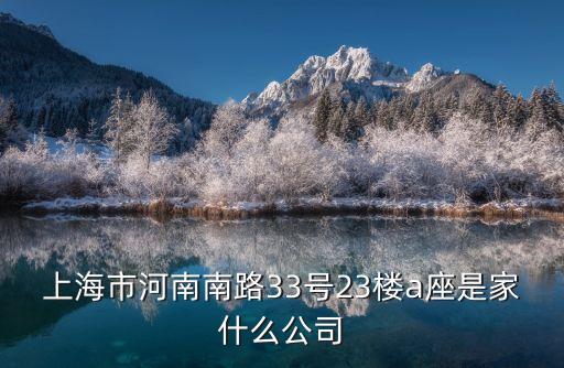 上海市紅瓦科技，上海市河南南路33號23樓a座是家什么公司