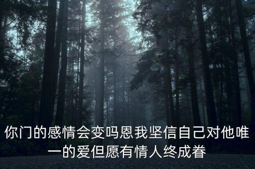 但愿有情人，你門的感情會變嗎恩我堅信自己對他唯一的愛但愿有情人終成眷